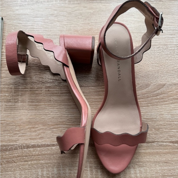 NEW Leather Loeffler Randall Women’s Mid Heel Sandal Genuine Leather - Picture 2 of 6